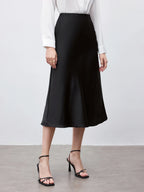 BizChic Saia Básica Evasê Feminina, Adequada para Ir ao Trabalho, Negócios, Casual, Uso no Escritório, Traje Formal Elegante para Senhoras, Outono