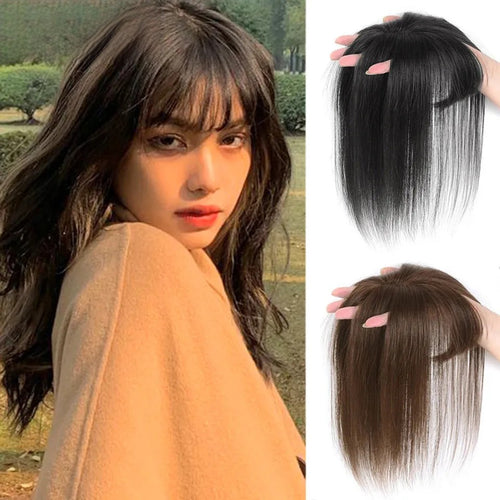 Aplique Cabelo Topo da Cabeça Invisível Liso