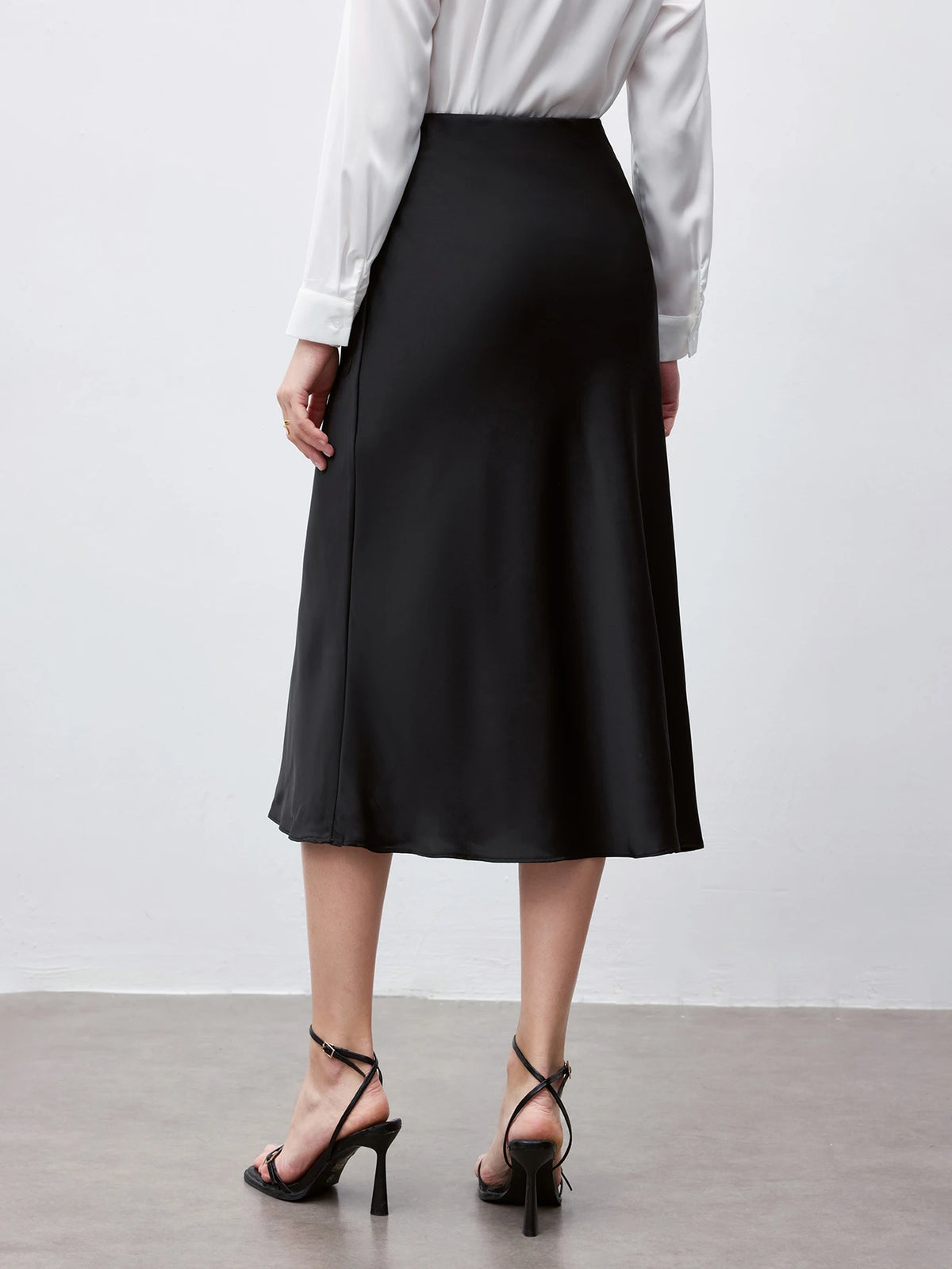 BizChic Saia Básica Evasê Feminina, Adequada para Ir ao Trabalho, Negócios, Casual, Uso no Escritório, Traje Formal Elegante para Senhoras, Outono