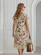 Vestido Curto Para Senhora Estampado Soltinho