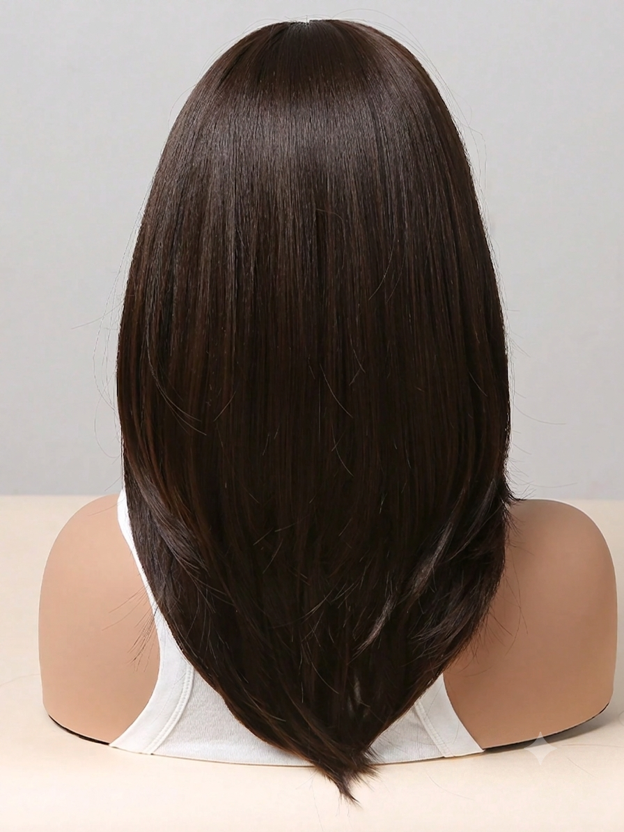 Peruca Feminina Cabelo Médio Corte em V
