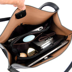 Bolsa Grande de Couro Legítimo Feminina de Ombro 