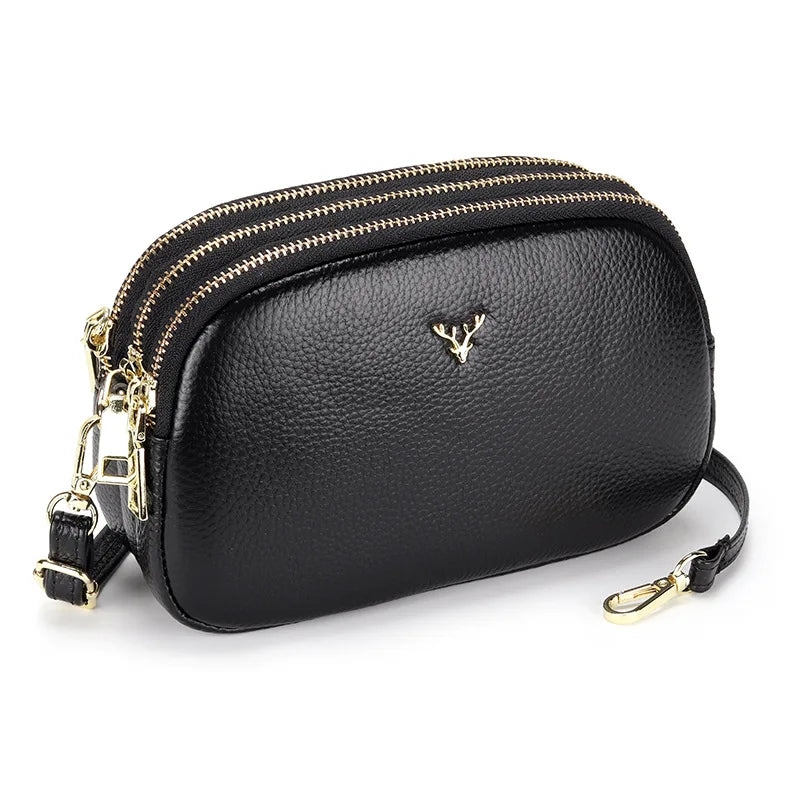 Bolsa Feminina em Couro Legítimo Pequena Tiracolo