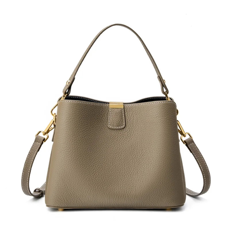 Bolsa Feminina de Couro Legítimo Média de Ombro e Transversal