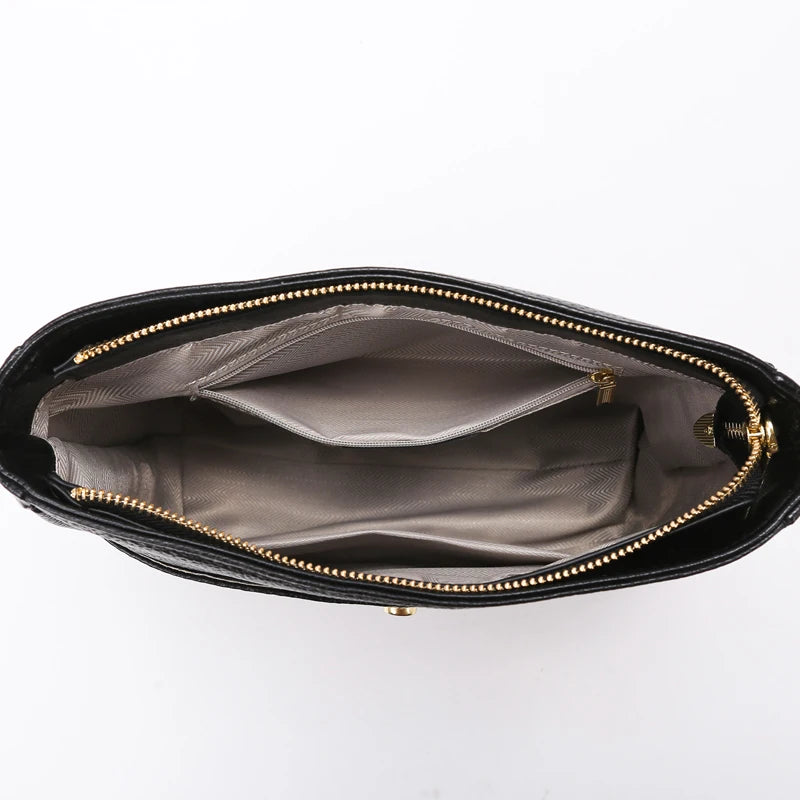 Bolsa de Ombro Única de Couro para Mulheres, Bolsa Straddle 100% Couro, Grande Capacidade, Bolsa Designer de Luxo