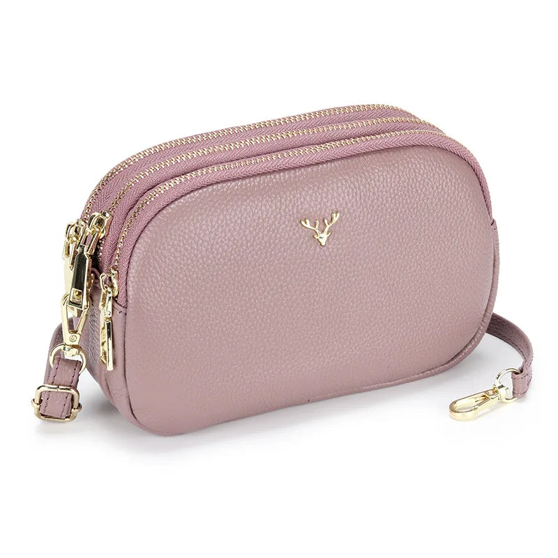 Bolsa Feminina em Couro Legítimo Pequena Tiracolo