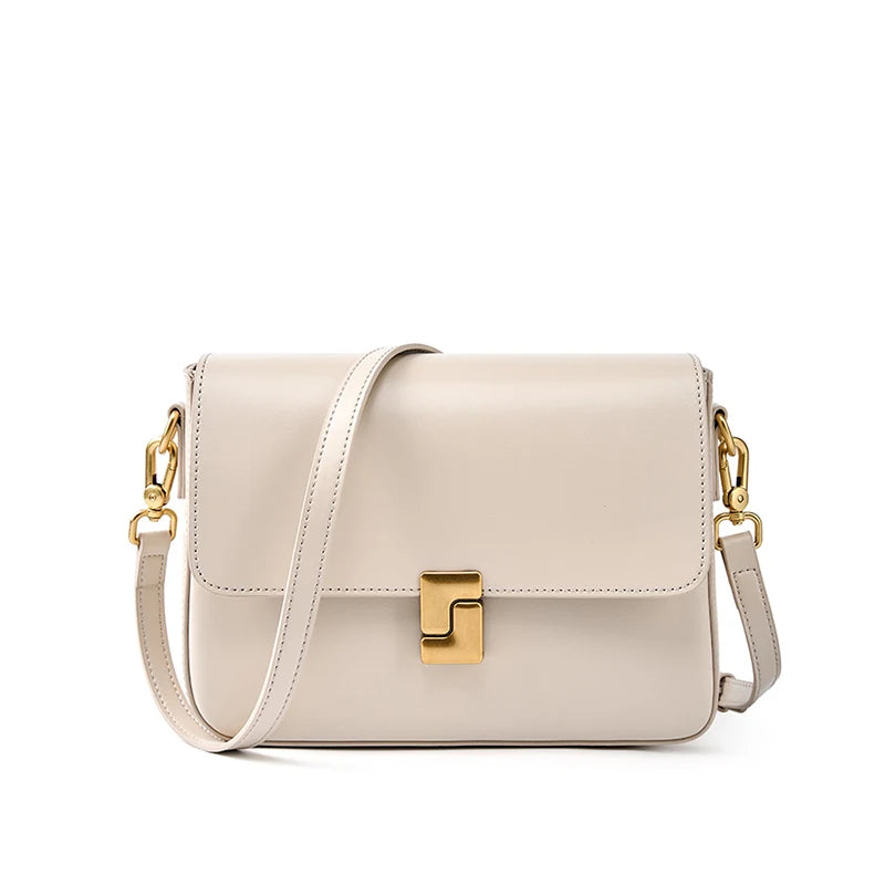 Bolsa Feminina em Couro Legítimo Pequena Transversal Elegante