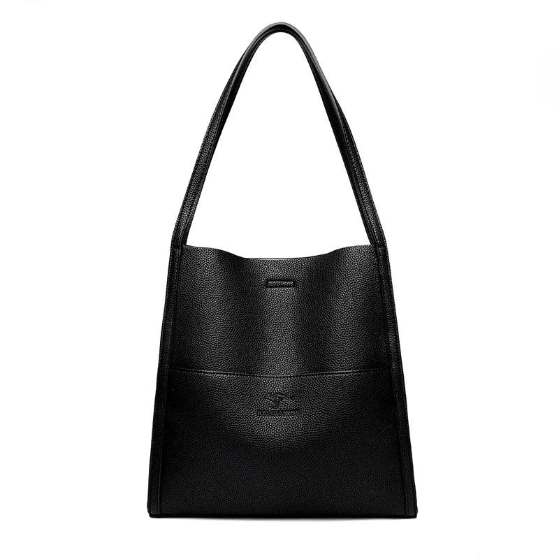 Bolsa Grande de Couro Legítimo Feminina de Ombro 