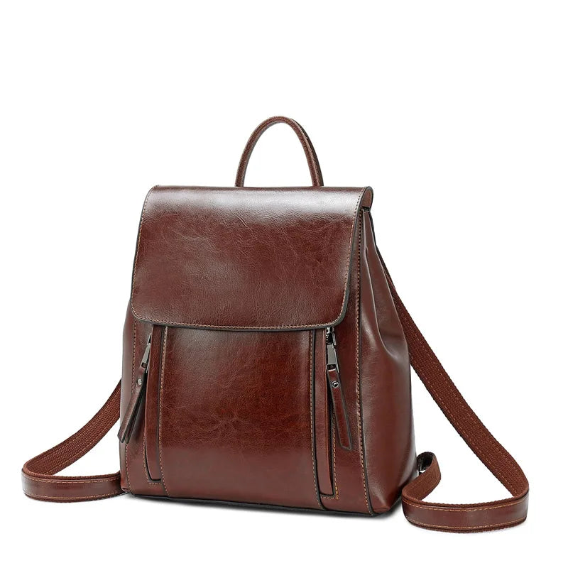 Mulheres mochila corpo cruz bolsa de ombro couro genuíno meninas escola feminina pele natural livro portátil mochila sacos do mensageiro
