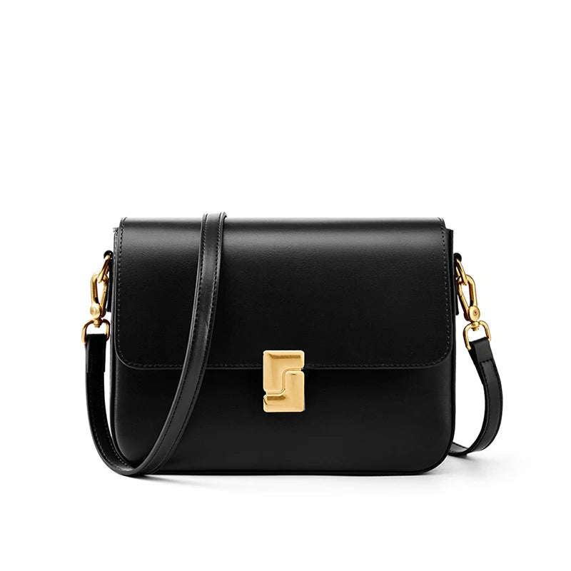 Bolsa Feminina em Couro Legítimo Pequena Transversal Elegante