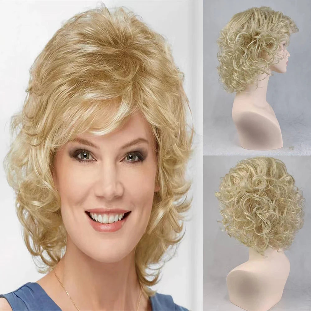 Peruca de Cabelo Curto Cacheado