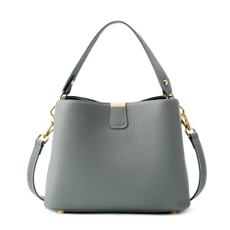Bolsa Feminina de Couro Legítimo Média de Ombro e Transversal