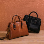 Bolsa feminina de couro genuíno alça superior ombro cruz corpo saco moda cera óleo bolsas e bolsas mensageiro tote bags