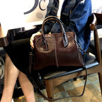 Bolsa feminina de couro genuíno alça superior ombro cruz corpo saco moda cera óleo bolsas e bolsas mensageiro tote bags