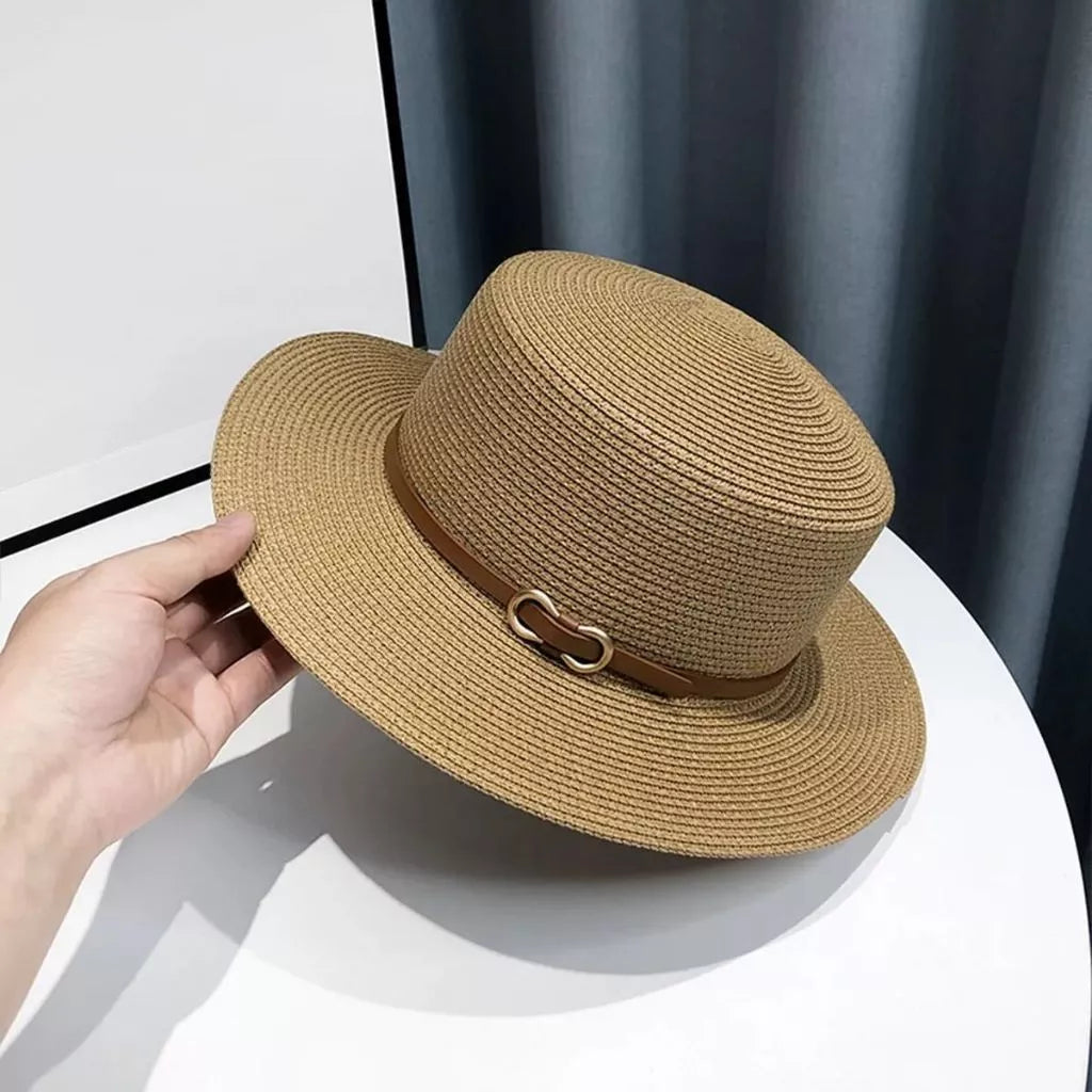 Chapéu Feminino Paris Luxo Maleável Palha Sintética